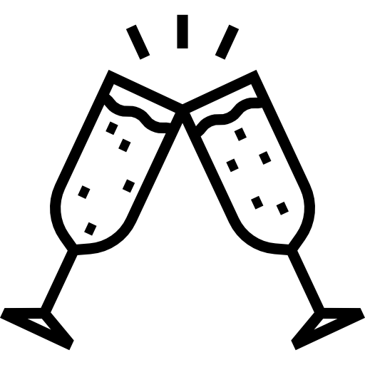 Icono 2 copas brindando
